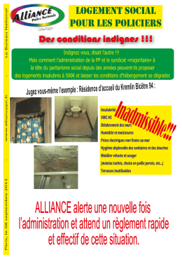 ALLIANCE alerte une nouvelle fois l`administration et attend un