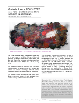 Anne Paris - Galerie Laure Roynette