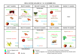 Menus Cantine