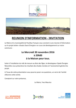 reunion d`information - invitation - Pouilley