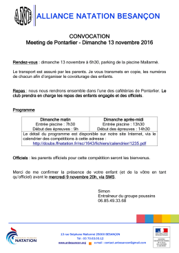 alliance natation besançon