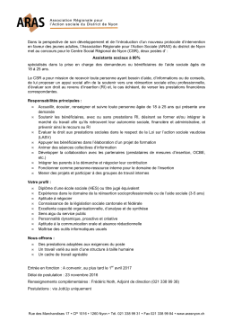 Dans la perspective de son d&eacute;veloppement et de l