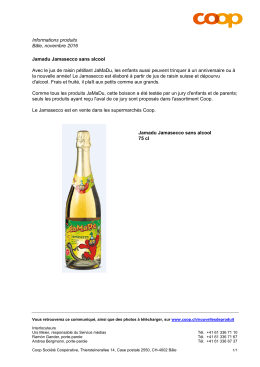 Informations produits B&acirc;le, novembre 2016 Jamadu Jamasecco