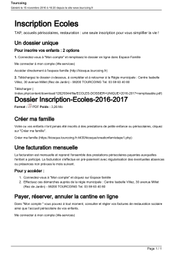 Inscription Ecoles