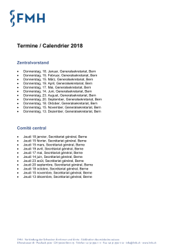 Termine / Calendrier 2018