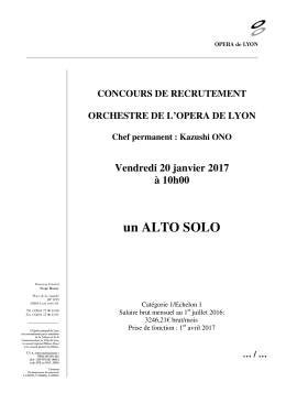 un ALTO SOLO - Opéra de Lyon