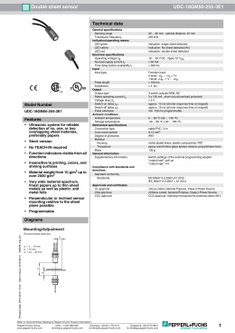 1 Double sheet sensor UDC 18GM50 255 3E1