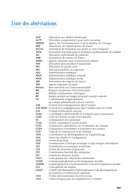 Liste des abréviations - Collectivités locales