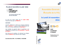 Assembl&eacute;e G&eacute;n&eacute;rale Annuelle de la FFQ le Lundi 14 novembre 2016