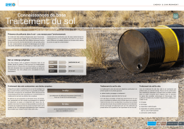 Connaissances de base traitement du sol