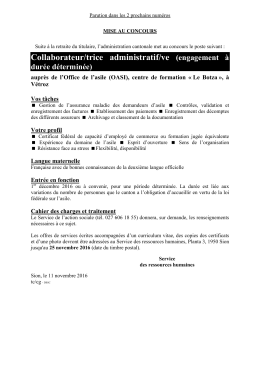 Collaborateur/trice administratif/ve (engagement à