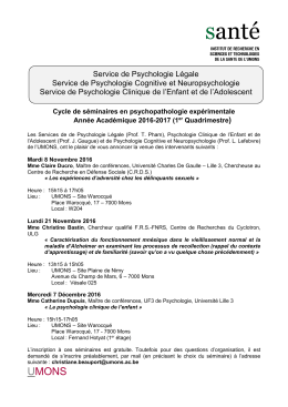 faculte de psychologie et