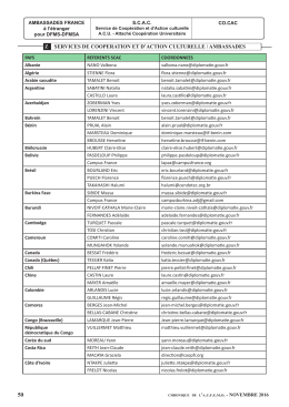 Ambassades de France &agrave; l`&eacute;tranger