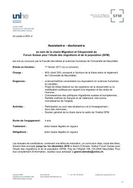Offre d&eacute;taill&eacute;e - Universit&eacute; de Neuch&acirc;tel