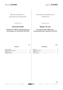 projet de loi wetsontwerp