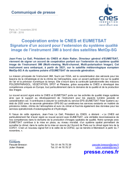Coopération CNES / EUMETSAT
