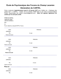 &Eacute;cole de Psychanalyse des Forums du Champ Lacanien