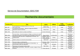 Recherche documentaire