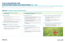 Plan d`action ministériel pour le développement durable