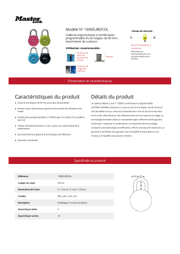 Mod&egrave;le N&deg; 1590EURDCOL | Master Lock