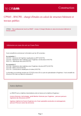 CPN65 - RNCPII - chargé d`études en calcul de