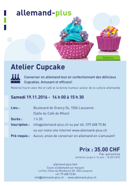 Atelier Cupcake - allemand-plus