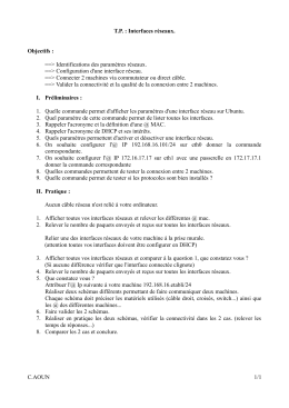 configuration interface niveau 1