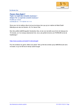 Forum: Hors Sujet - The Blender Clan