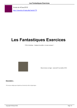 Les Fantastiques Exercices