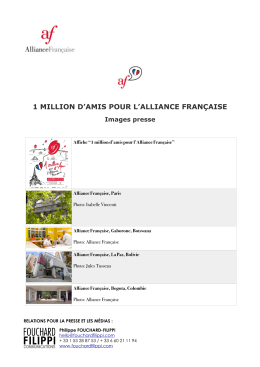 1 million d`amis pour l`alliance fran&ccedil;aise