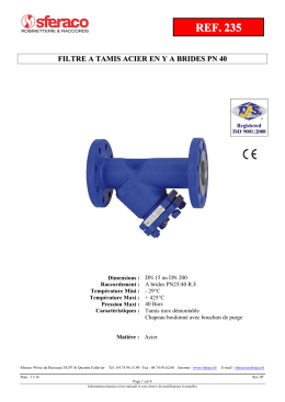 filtre a tamis acier en y a brides pn 40