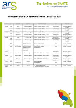 Actions Territoire Sud