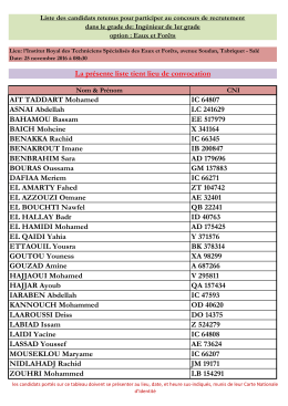AIT TADDART Mohamed IC 64807 ASNAI Abdellah LC 241629