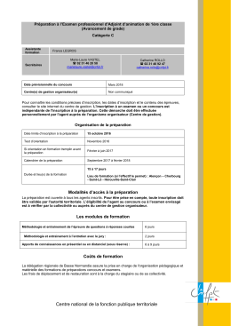 15_Examen professionnel d`Adjoint d`animation de 1&egrave;re
