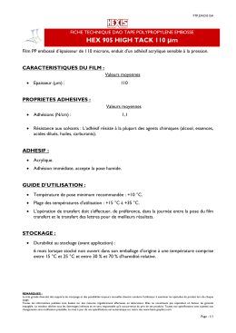 HEX 905 HIGH TACK 110 μm