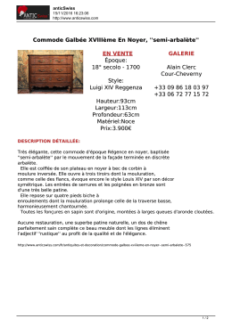 Commode Galbée XVIIIème En Noyer, ``semi-arbalète`
