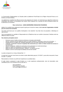 profil de poste Assistante RH Proch`Emploi