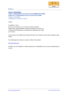 Forum: G&eacute;n&eacute;ralit&eacute;s