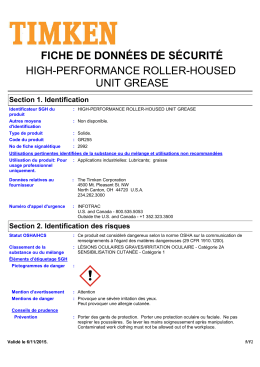 fiche de données de sécurité high-performance roller