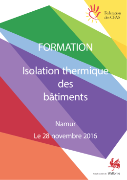 FORMATION Isolation thermique des bâtiments