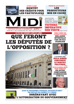 que feront les députés de l`opposition