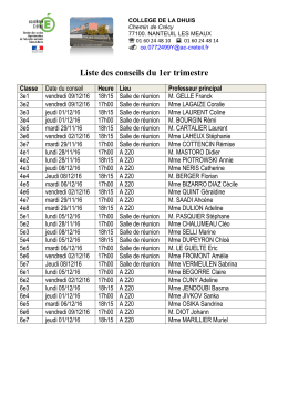 liste des conseils du 1er trimestresite internet