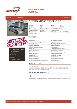 Volvo Xc60 2016 15079 km