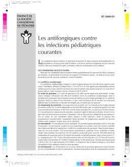 Les antifongiques contre les infections pédiatriques courantes