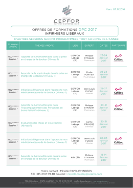 Formations IDEL 2017 en DPC