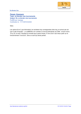 Forum: Concours - The Blender Clan