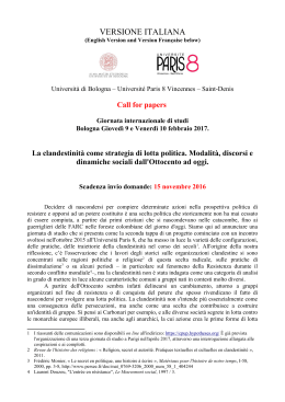 versione italiana - Dipartimento di Storia Culture Civiltà