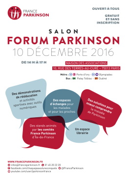 forum parkinson 10 décembre 2016