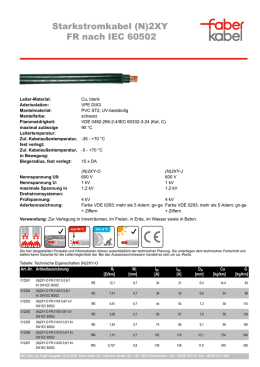 Starkstromkabel (N)2XY FR nach IEC 60502