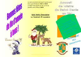 rogramme vacances de Noël - Saint-Denis-en-Val